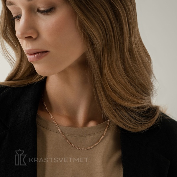 Цепь из красного золота 585, плетение «Love»